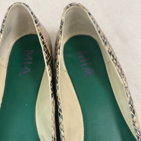 MIA Amanda snake shoe scale pattern flats pointed toe 7 women animal sexy - Picture 7 of 8